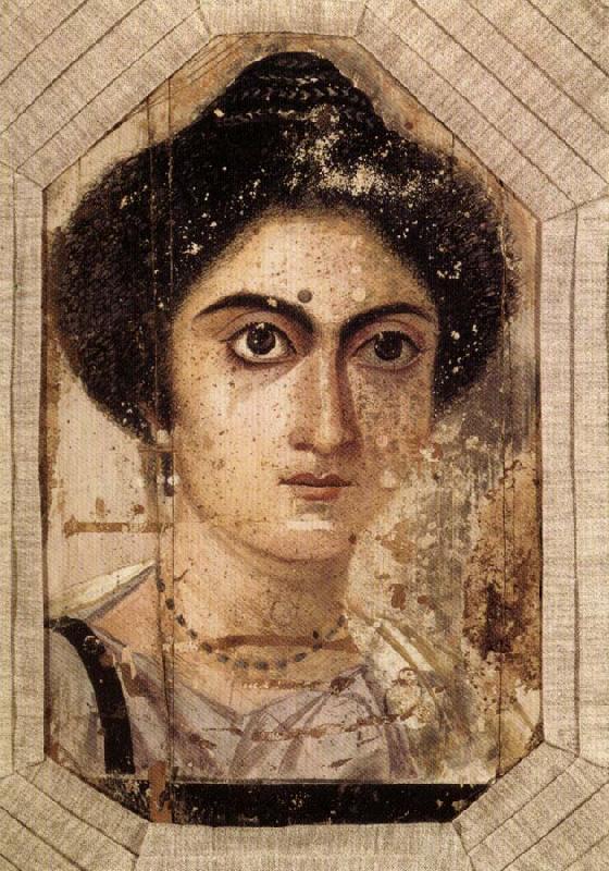 unknow artist Funerary Portrait of Womane from El Fayum oil painting picture